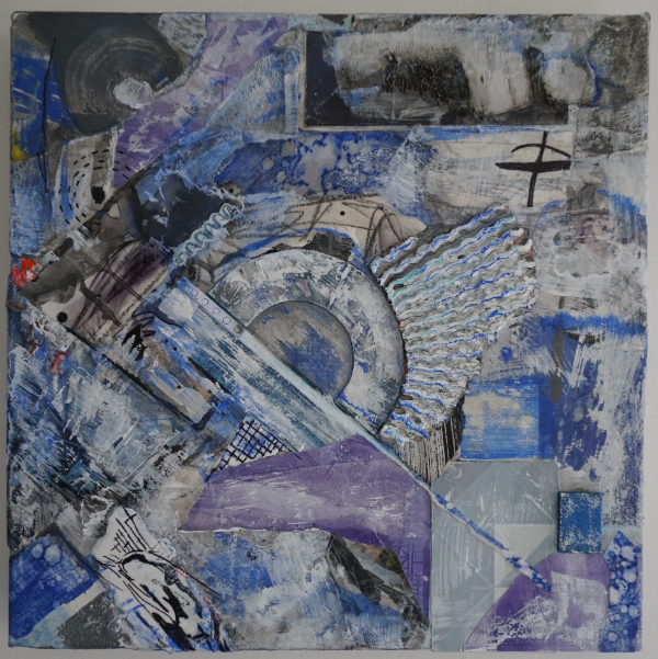 Slinky - Art work in mixed media on canvas by Kirsten Mortimer